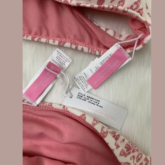 BEACH BABE Pink TWO-PIECE BIKINI - Picture 5 of 6